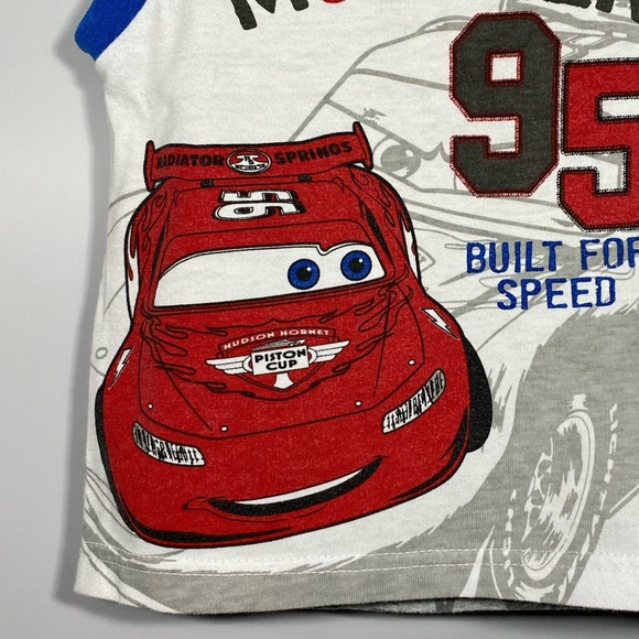Disney Lightning McQueen Racecar 95 Cars Sleeveless Tank Top 2T Built for Speed - Picture 6 of 11